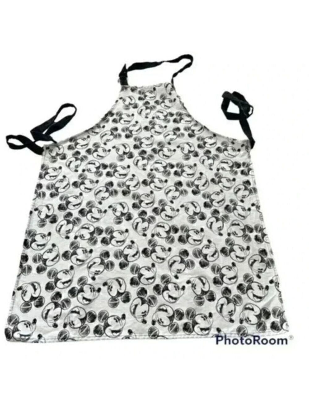 DISNEY Mickey Mouse White and Black Tie Back Contemporary Kitchen Apron